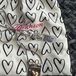 Brighton Remember Your Heart Two Tone Necklace "When You Wear This Remember Me"